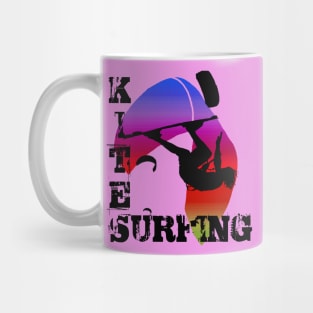 Kite Surfing WIth Freestyle Kitesurfer And Kite 4 Mug